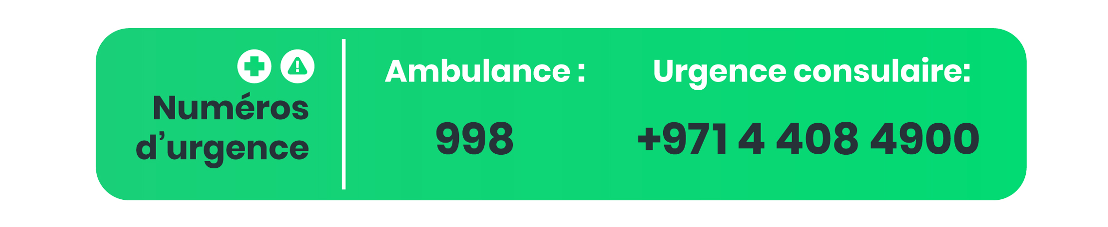 numéros urgence dubai