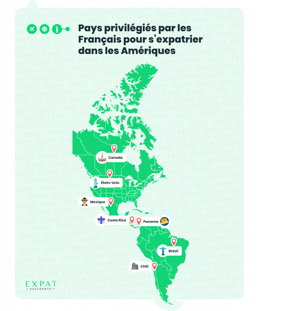 Pays d'Amérique privilégiés par les Français pour s'expatrier